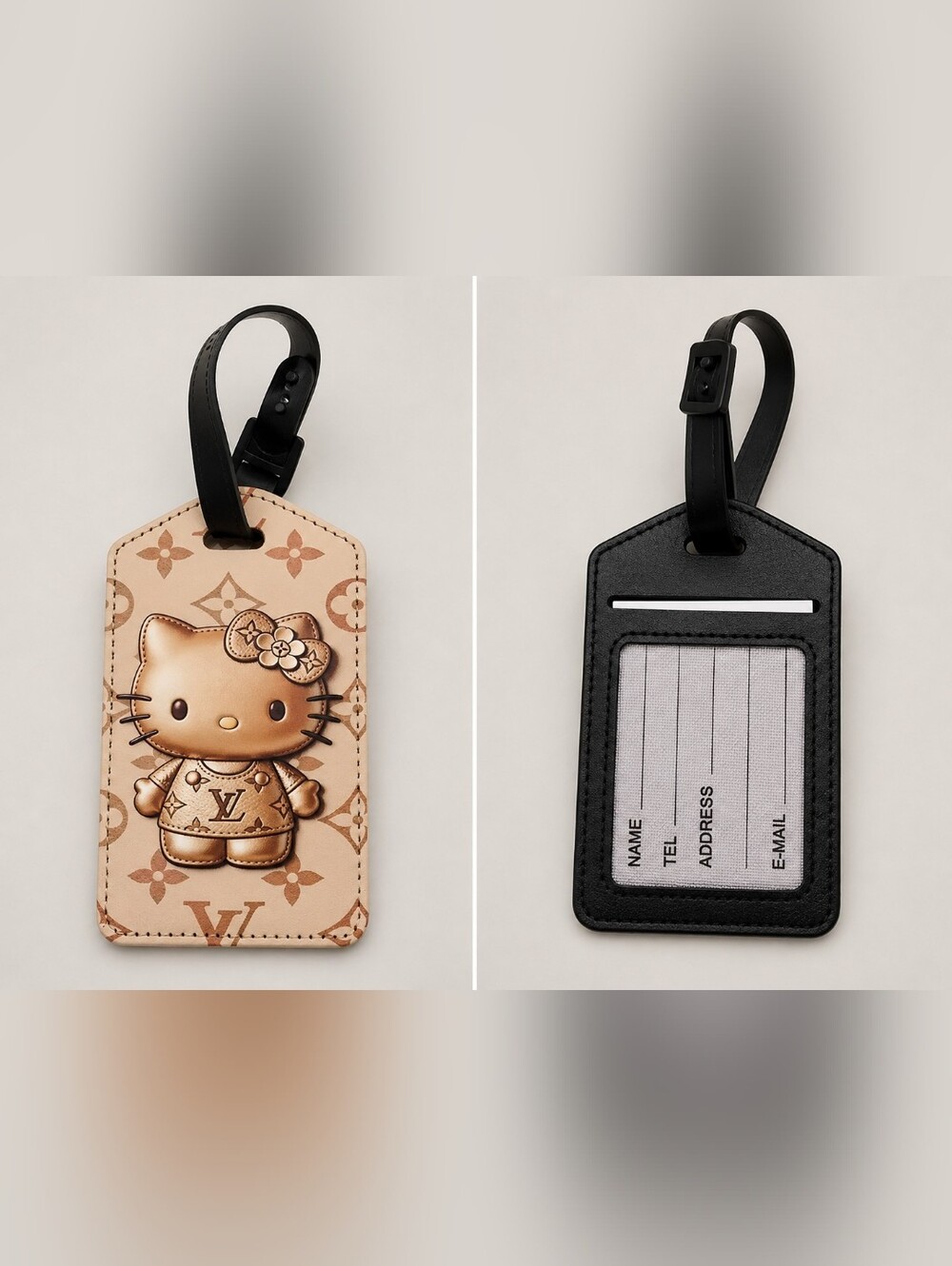 Luggage Tag with Black Strap